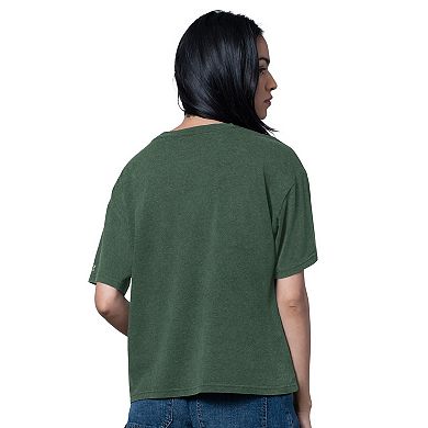 Women's Starter Heather Green Green Bay Packers Oversized Hall of Fame T-Shirt