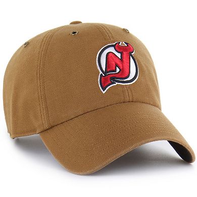 Men's Carhartt x '47 Brown New Jersey Devils Clean Up Adjustable Hat