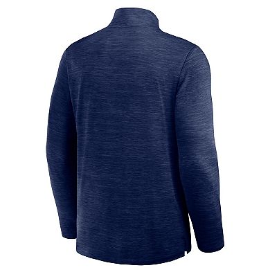 Men's Fanatics Heather Navy Team USA Clutch Quarter-Zip Pullover