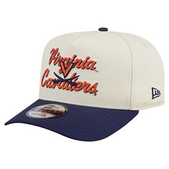 Men's New Era Cream/Navy Virginia Cavaliers Vintage Chainstitch 9FIFTY A-Frame Snapback Hat
