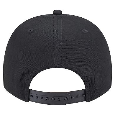 Men's New Era Black Los Angeles Angels Chainstitch 9FIFTY A-Frame Snapback Hat