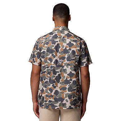 Men's Columbia Camo Texas Longhorns Super Slack Tide Omni-Wick Button-Up Shirt