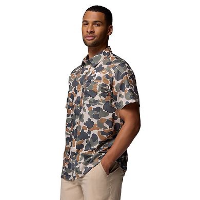 Men's Columbia Camo Texas Longhorns Super Slack Tide Omni-Wick Button-Up Shirt