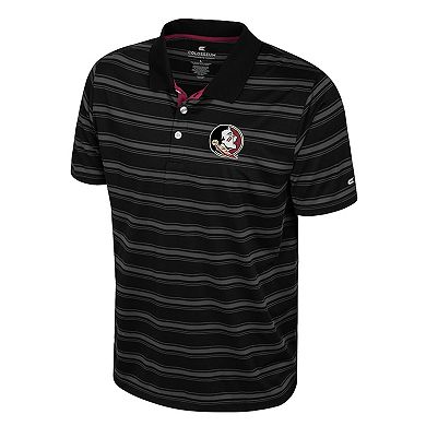 Men's Colosseum Black Florida State Seminoles Milk Steak Polo