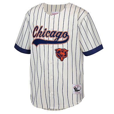 Youth Mitchell & Ness Walter Payton Cream Chicago Bears Retired Player Name & Number Baseball Jersey