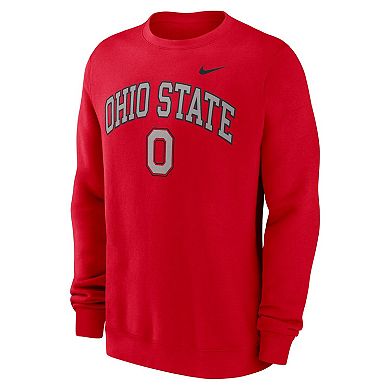 Men's Nike Scarlet Ohio State Buckeyes Arch Pullover Sweatshirt