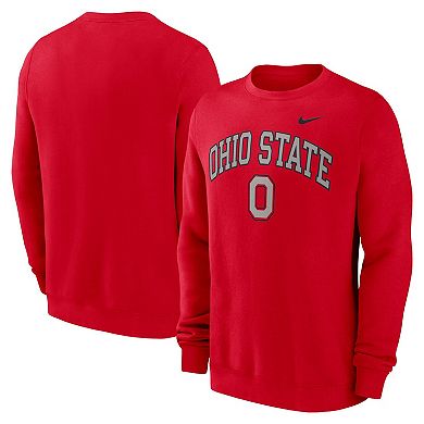 Men's Nike Scarlet Ohio State Buckeyes Arch Pullover Sweatshirt