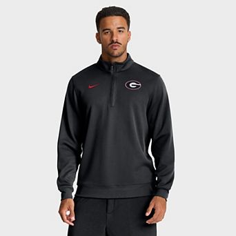 Men's Nike Black Georgia Bulldogs 2025 Coaches Premium Dri-FIT Half-Zip Pullover