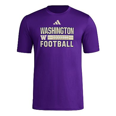 Men's adidas Purple Washington Huskies Locker Laces Out Pre-Game T-Shirt