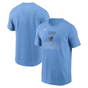 Men's Nike Light Blue Chicago Cubs Early Innings Stack T-Shirt