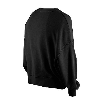 Girl's New Era Black Las Vegas Raiders Flip Sequin Sweatshirt