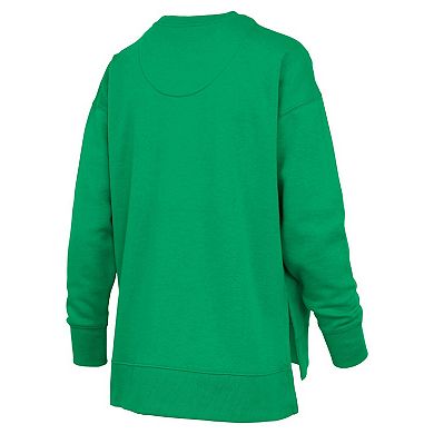 Women's Pressbox Green Oregon Ducks Bonanza Chenille Harper Script Sweatshirt