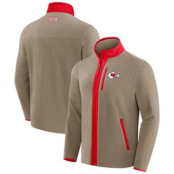 Men's NFL x Darius Rucker Collection by Fanatics Tan Kansas City Chiefs Heavyweight Polar Fleece Full-Zip Jacket