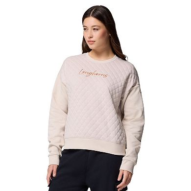 Women's Columbia Cream Texas Longhorns Collegiate Hart Mountain™ Quilted Sweatshirt