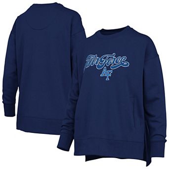 Women's Pressbox Royal Air Force Falcons Bonanza Chenille Harper Script Sweatshirt