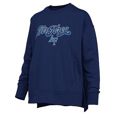 Women's Pressbox Royal Air Force Falcons Bonanza Chenille Harper Script Sweatshirt