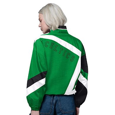 Women's Starter Kelly Green/Black Boston Celtics 1st Quarter Full-Zip Jacket