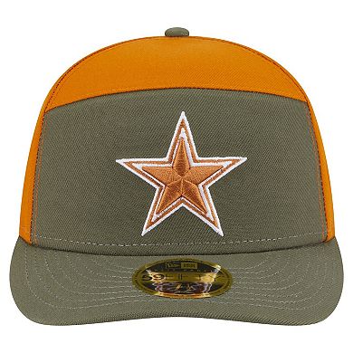 Men's New Era Olive/Brown Dallas Cowboys 2-Tone Color Pack Split Panel 59FIFTY Fitted Hat