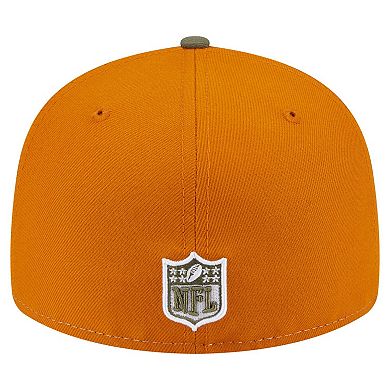 Men's New Era Olive/Brown Dallas Cowboys 2-Tone Color Pack Split Panel 59FIFTY Fitted Hat