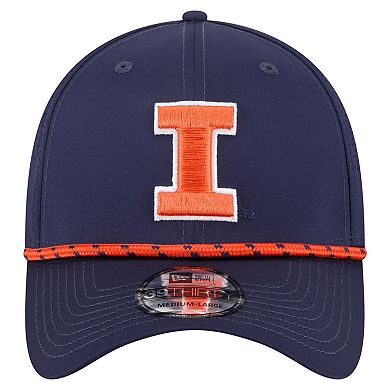 Men's New Era Navy Illinois Fighting Illini Rope 39THIRTY Flex Hat