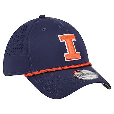 Men's New Era Navy Illinois Fighting Illini Rope 39THIRTY Flex Hat