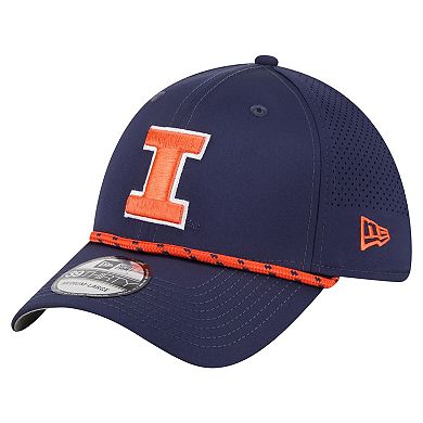 Men's New Era Navy Illinois Fighting Illini Rope 39THIRTY Flex Hat
