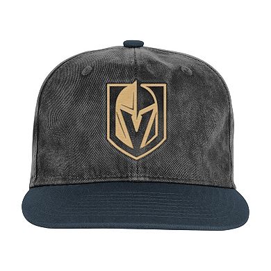 Youth Outerstuff Silver/Black Vegas Golden Knights True Retro Deadstock Adjustable Hat