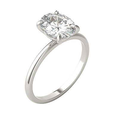 Charles & Colvard 2 Carat T.W. Lab-Created Moissanite Oval Solitaire Ring