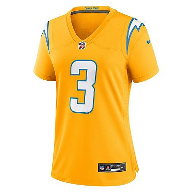 Women's Nike Derwin James Jr. Gold Los Angeles Chargers Alternate Charger Power Game Jersey