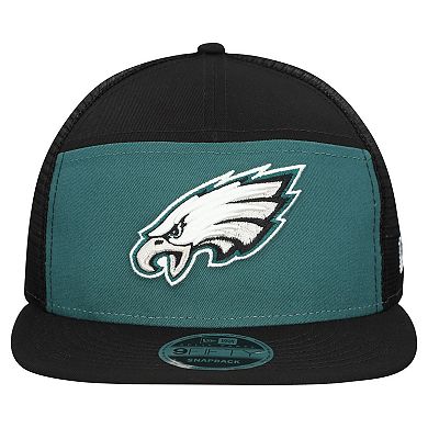 Men's New Era Midnight Green/Black Philadelphia Eagles Outdoor Split Panel 9FIFTY Snapback Hat