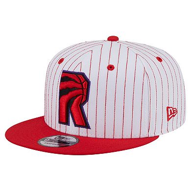 Men's New Era White Toronto Raptors Deceptor Pinstripe 9FIFTY Snapback Hat