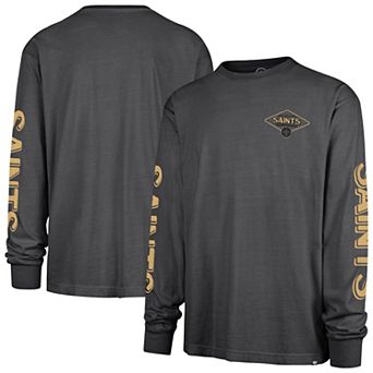 Men's '47 Black New Orleans Saints Cairn Ravine Foundation Long Sleeve T-Shirt