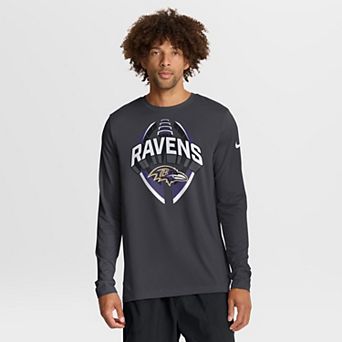Men's Nike Anthracite Baltimore Ravens Primetime Legend Icon Performance Long Sleeve T-Shirt
