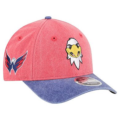 Men's New Era Red/Navy Washington Capitals Mascot 2-Tone 9FORTY Adjustable Hat