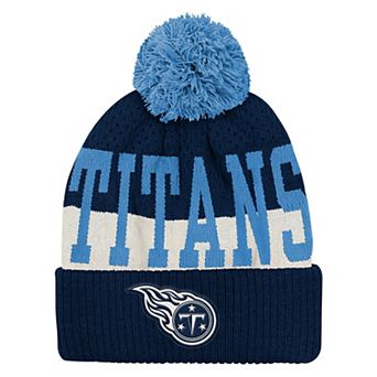 Youth Outerstuff Navy Tennessee Titans Modern Fan Cuffed Knit Hat with Pom