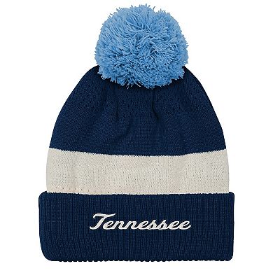 Youth Outerstuff Navy Tennessee Titans Modern Fan Cuffed Knit Hat with Pom