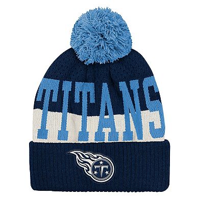 Youth Outerstuff Navy Tennessee Titans Modern Fan Cuffed Knit Hat with Pom