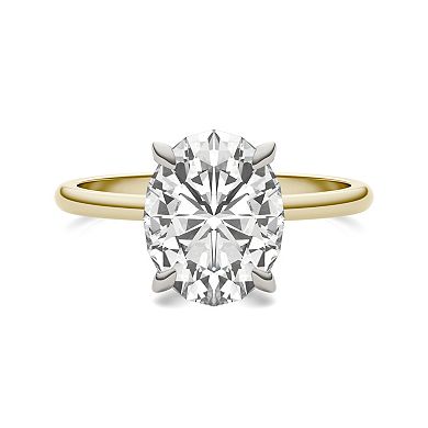 Charles & Colvard 3 Carat T.W. Lab-Created Moissanite Oval Solitaire Ring