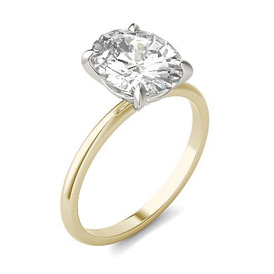 Charles & Colvard 3 Carat T.W. Lab-Created Moissanite Oval Solitaire Ring