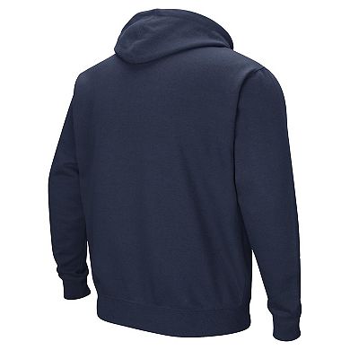 Men's Colosseum Navy Howard Bison Arch & Logo 3.0 Pullover Hoodie