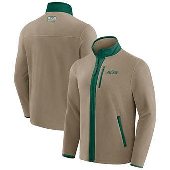Men's NFL x Darius Rucker Collection by Fanatics Tan New York Jets Heavyweight Polar Fleece Full-Zip Jacket