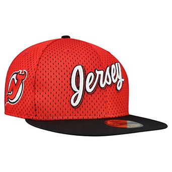 Men's New Era Red/Black New Jersey Devils Mesh Crown Two-Tone 59FIFTY Fitted Hat