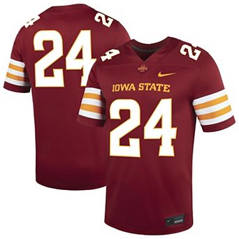 Men's Nike #24 Cardinal Iowa State Cyclones Untouchable Replica Game Jersey