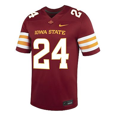 Men's Nike #24 Cardinal Iowa State Cyclones Untouchable Replica Game Jersey