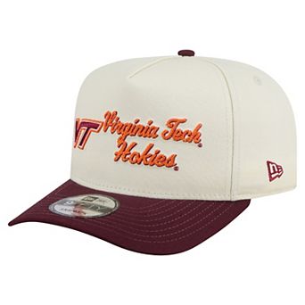 Men's New Era Cream/Maroon Virginia Tech Hokies Vintage Chainstitch 9FIFTY A-Frame Snapback Hat