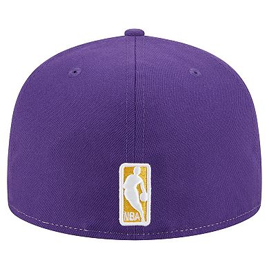 Men's New Era White/Purple Los Angeles Lakers Repeat 59Fifty Fitted Hat