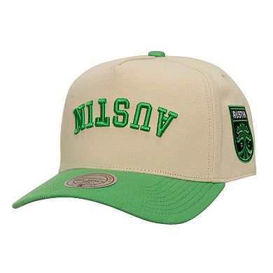 Men's Mitchell & Ness Green/Royal Austin FC Upside Down Pro Pinch Snapback Hat