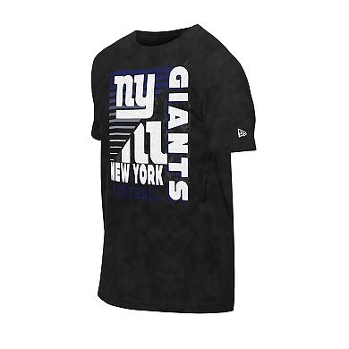 Men's New Era Black New York Giants Enzyme Washed Oversized T-Shirt