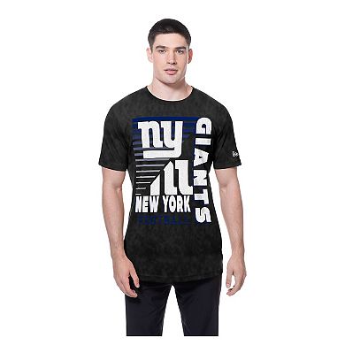 Men's New Era Black New York Giants Enzyme Washed Oversized T-Shirt
