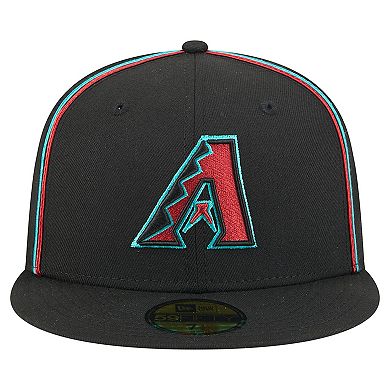 Men's New Era Black Arizona Diamondbacks Soutache 59FIFTY Fitted Hat